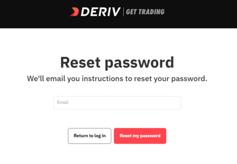 How To Reset Your Deriv Account Password