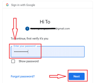 Sign up for a deriv account using gmail