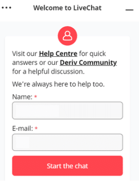 Contacting Deriv Support Via Live Chat