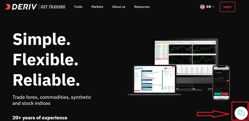 Hoe om Deriv Support via Live Chat te kontak