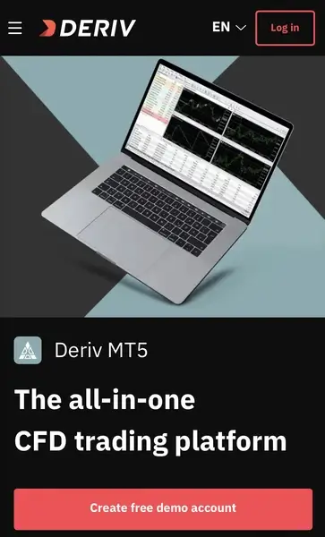 Deriv MT5 デモ口座を開設する